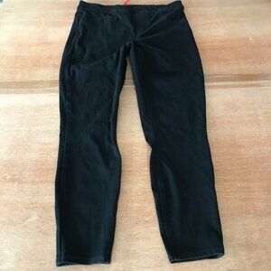 Spanx Jeanish Ankle Leggings Women L Black Pull On Pocket Shaping Stretch 17112